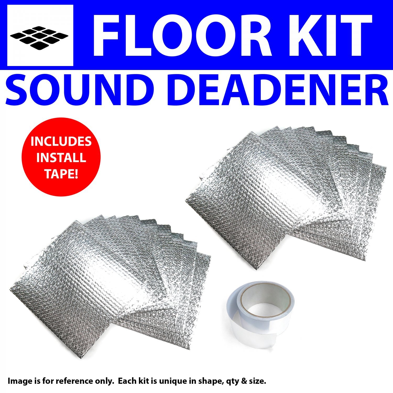 Heat & Sound Deadener Chevy Bel Air 1949 - 1954 Floor Kit + Seam Tape 29997Cm2 