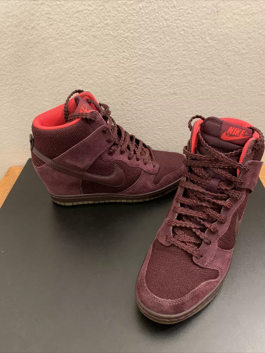 Womens nike high top wedge best sale sneakers