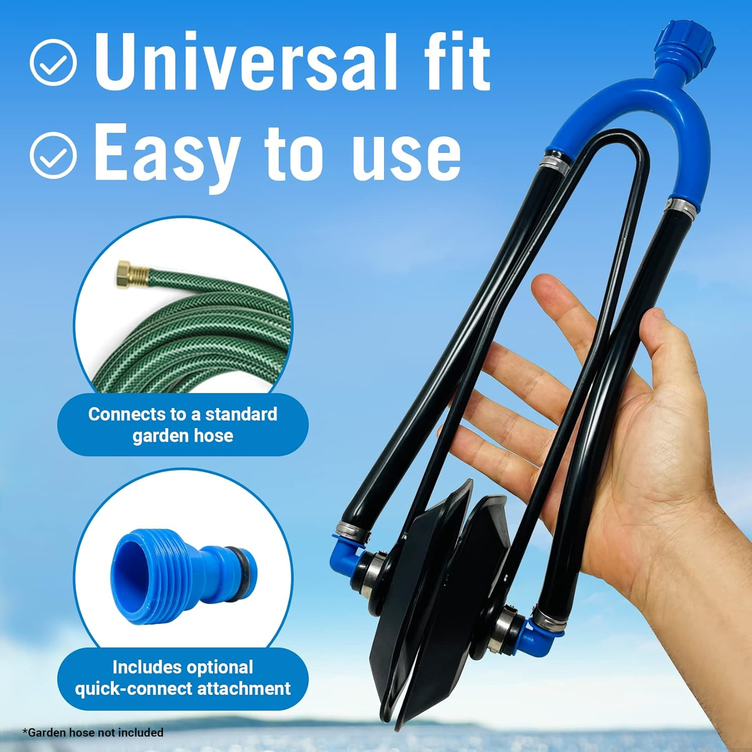 Boat Motor Muffs, Outboard & Inboard I/O Engine Flush Kit, Ear Flusher Hose Adap