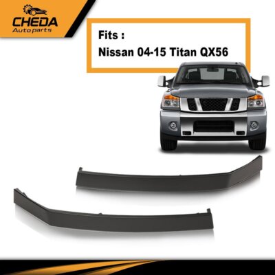 2PCS Headlight Molding Trim Lower Filler Fit for Nissan 04-15 Titan Armada QX56