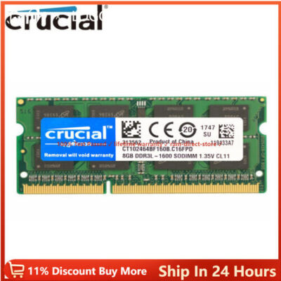 Crucial 8gb Ddr3l-1600 Sodimm Crucial 8GB DDR3L-1600MHz PC3L-12800S SODIMM Laptop Memory RAM - 204-Pin, 1.35V, Non-ECC 8 Gb Ram - Foto 12
