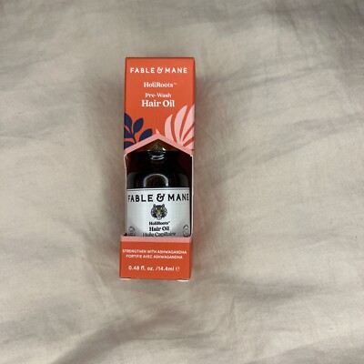 NEW Fable & Mane Holiroots Pre-Wash Strengthening Hair Oil .48 fl. oz / 14.4 ml