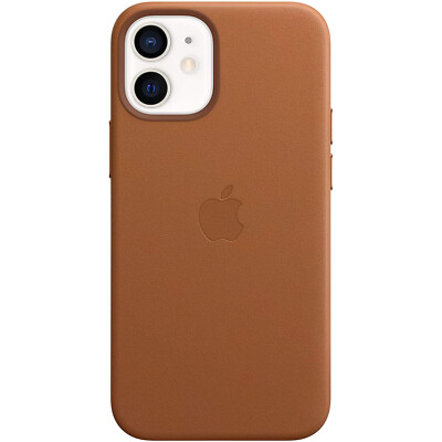 Original Apple Leather Leder Case Cover MHK93ZM/A iPhone 12 Mini Saddle Brown