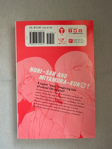 Horimiya Manga English Volume vol 1 first print - Picture 2 of 2