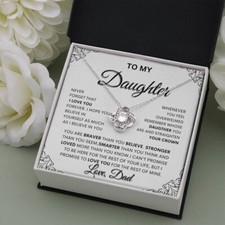 Daughter Necklace gift idea, Gift for Daughter from Dad, cute daughter present