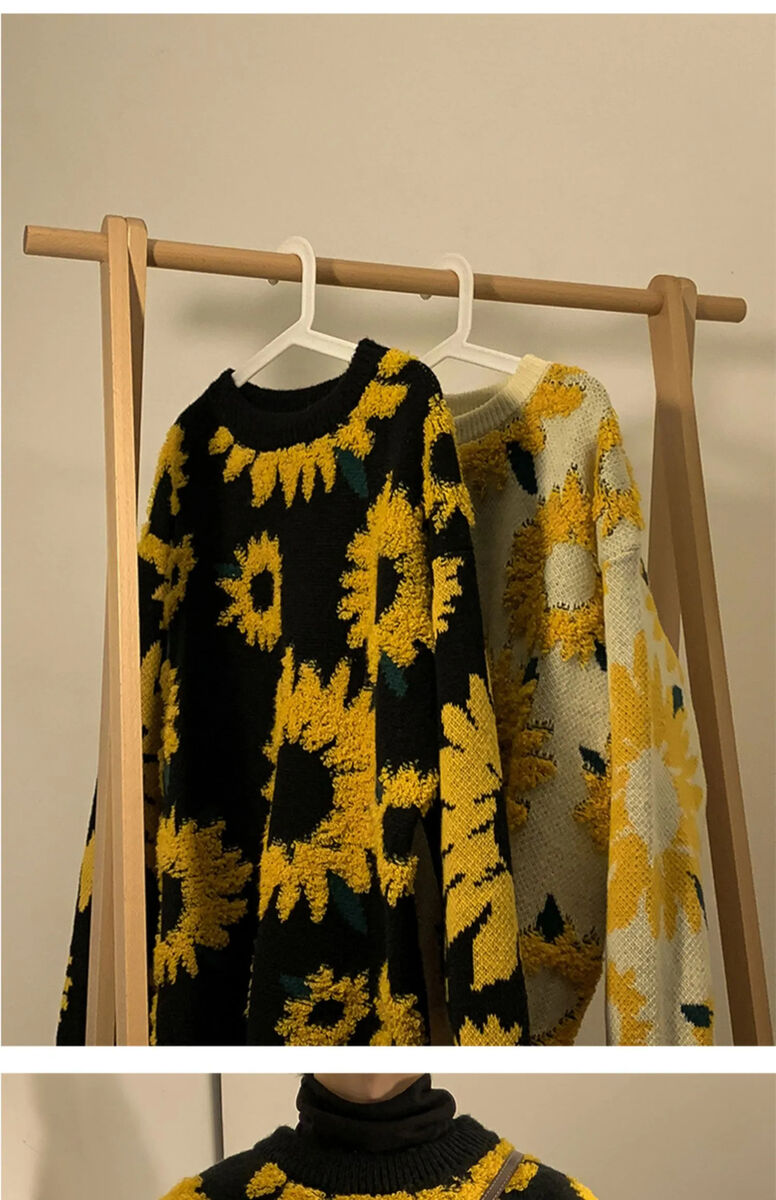 Winter Sunflower Sweaters O-Neck Pullovers Sweater Men Winter Sunflower Sweaters O-Neck Pullovers Sweater Men
