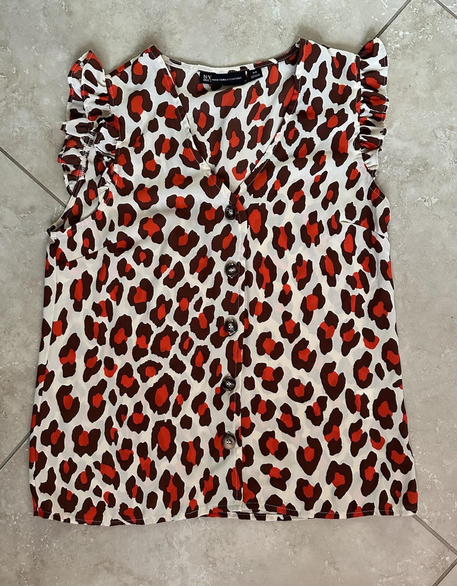 Cheetah Sleeveless Blouse