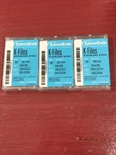 Kerr Sybron Endo Dental Size 30  30mm Stainless Steel K-files  18 files total 