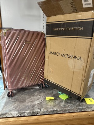 Marcy McKenna 26'' Hamptons Hardside Spinner Suitcase Organizer Multi Pocket Pink