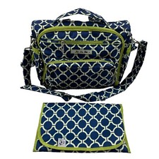 JU JU BE BFF Diaper Bag ROYAL ENVY Back Pack Shoulder Strap Diaper Changer Green