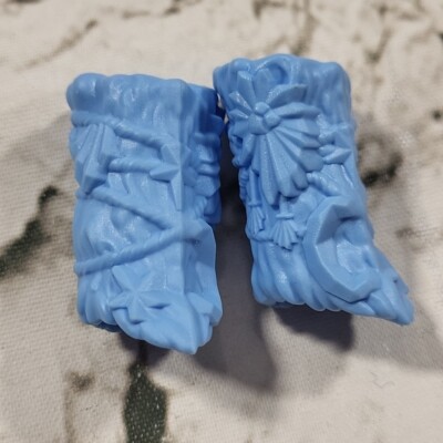 Mattel Cave Club Tella Prehistoric Kids Blue Fur Leg Warmers Replacement Rare