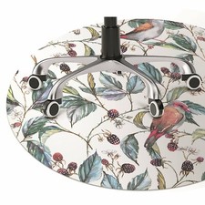 Bodenschutzmatte B&uuml;rostuhlunterlage Stuhlunterlage V&ouml;gel in Himbeeren Rund 100cm