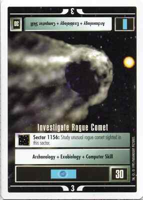 Star Trek CCG Investigate Rogue Comet Near-Mint/NM Rare   Premier Beta 1995