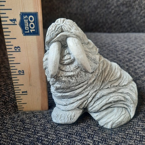 Estatuilla Morsa De Colección Contiene Ceniza Mt St Helens 4" Pieza Rústica De Colección - Imagen 3 de 8