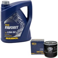 MotoröL Set 15W50 5 Liter + ÖLfilter SM 105 FüR Opel Corsa A Kadett E Saab 900