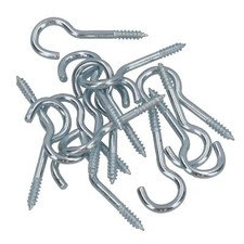 Screw Hook Fasteners Hangers Zinc Coated Finish Picture Curtain Hanger Fixings