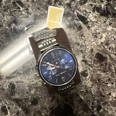 Michael Kors Men's Merrick Chronograph Gunmetal Stainless Steel Watch NIB MK8639