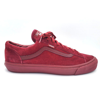 Vans Wtaps OG STYLE 36 LX SKATE SHOES Bordeaux Red Suede Low Mens 10.5 Womens 12