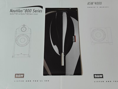 B&W Bowers & Wilkins 800 Series + ASW 4000 Owners Manual (year 2000)