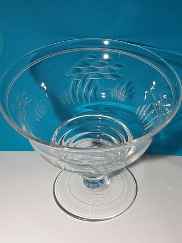 Rare Stuart Crystal Dessert Comport - Vintage, Engraved, Signed- Excellent Cond. - Picture 2 of 9
