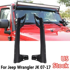 2x Windshield Mount Brackets For 2007-2018 Jeep Wrangler JK 52" LED Light Bar