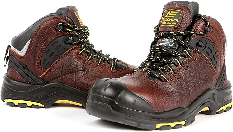 Steel Toe Work Boots Cowhide Leather AEGISWARM Mens SIZE 11 ASTM Certified NEW