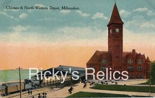 Color Postcard MILWAUKEE WI Depot/Station CNW Chicago North Western 1900&rsquo;s