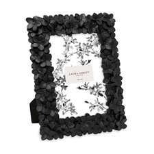 4x6 Black Flower Textured Hand-Crafted Resin Picture Frame w/Easel  Hook for...