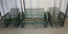 Vintage PATIO CHAIR SET Russell Woodard metal glider mid century modern patio PA