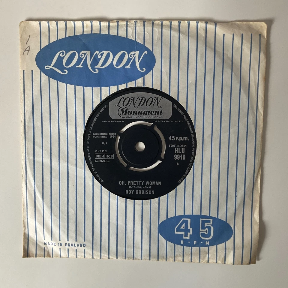 Roy Orbison - Oh Pretty Woman / Yo Te Amo Maria 7" Single 1964 London EX - Image 2 of 4