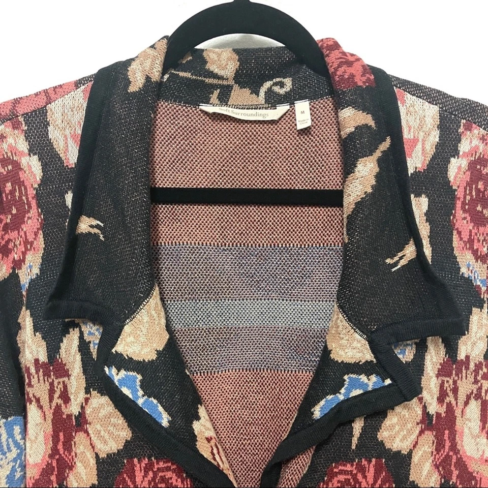 Suéter Cárdigan Suave Surroundings Fairy Glen Línea Larga Frente Abierto - Tejido Floral Foto 3 de 4