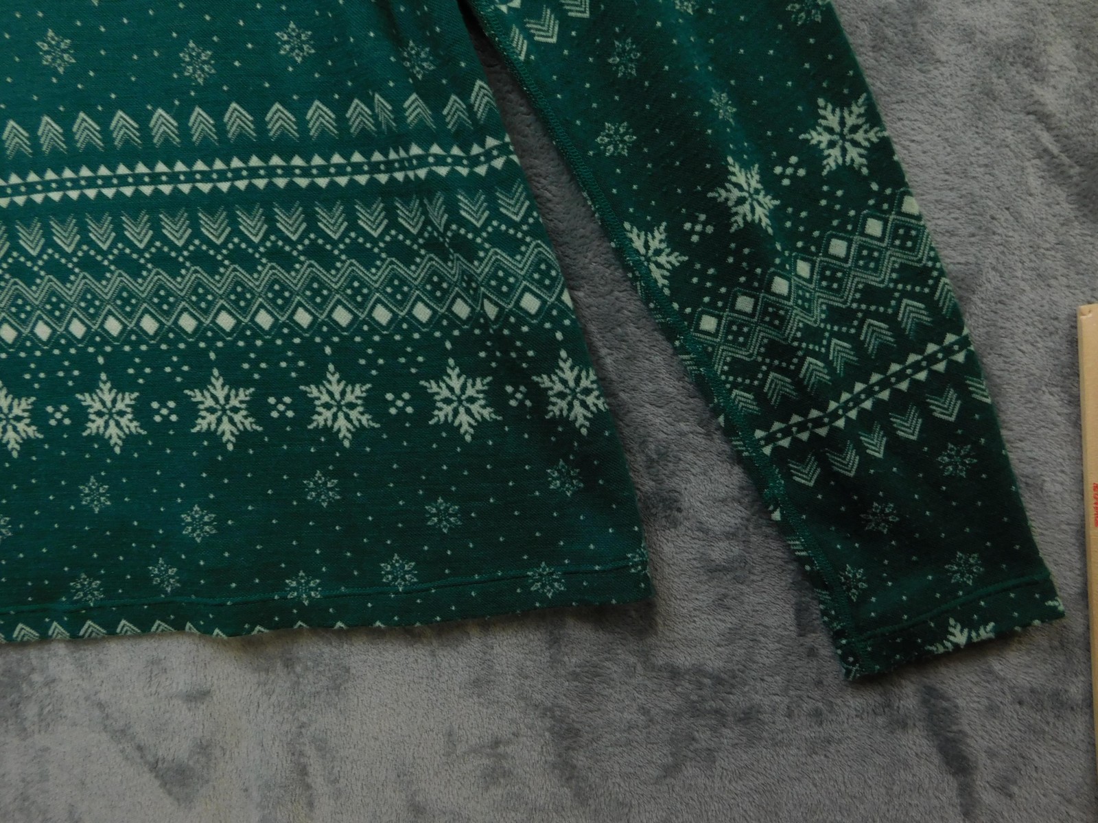 Terramar Merino Woolskins Base Layer Set Mens XL Green Snowflake Thermal