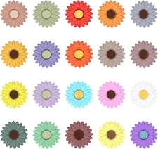 Mabor 20pcs Colorful Sunflowers & Daisy Flowers Silicone medium, colorful 