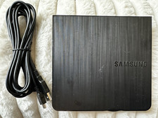 Samsung Ultra Thin Portable DVD Writer SE-218 CB/RSBS w/ USB Power Cord Tested