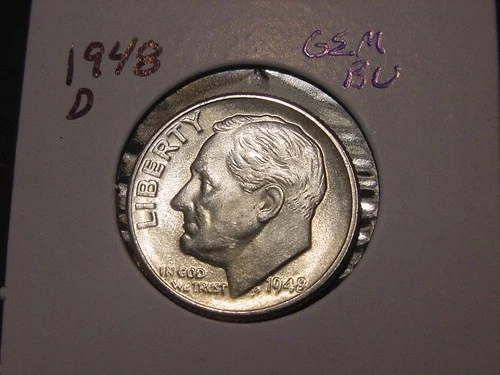 1948-D ROOSEVELT DIME GEM BU NICE ORIGINAL BETTER DATE COIN FREE SHIPPING