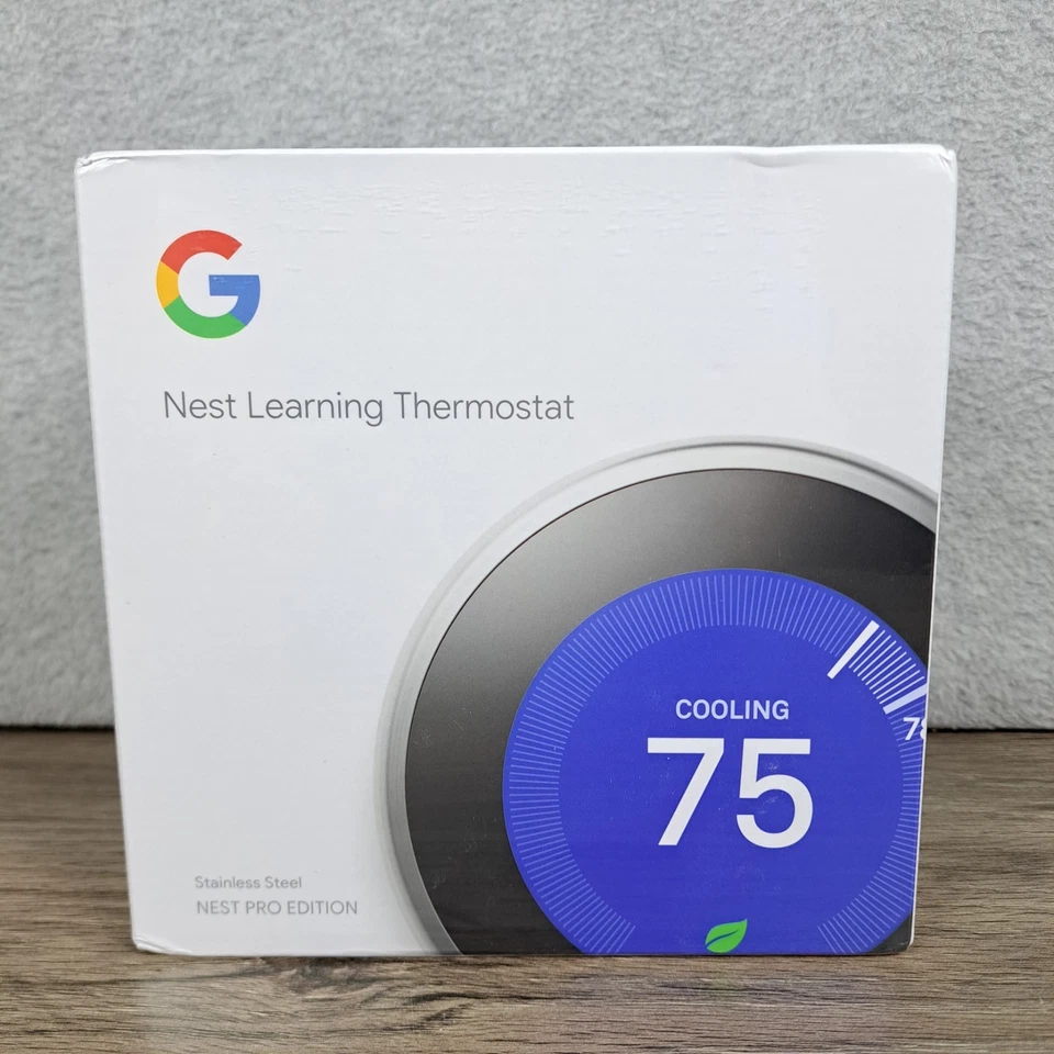 Nest Thermostat 3. Generation T3008US Edelstahl NEU VERSIEGELT