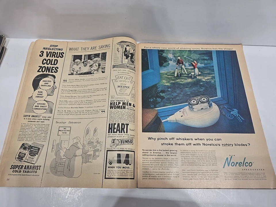 VINTAGE OCTOBER 29, 1957 LOOK MAGAZINE ATOMIC BOMB AND THOSE WHO STOLE IT  - Image 3 of 4