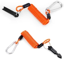 2pcs Trailer Brake Away Cable, 6FT High Rebound Emergency Safety Orange 