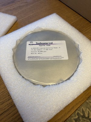 Testbourne PVD Sputtertarget - A1-9000-D72 99,999% Al 152,4mm Durchmesser X 6,35mm 