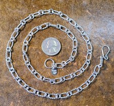 Cadena Taxco México Cuerda Ovalada y Lisa Eslabón Redondo 25" 24+g Plata de Ley 925