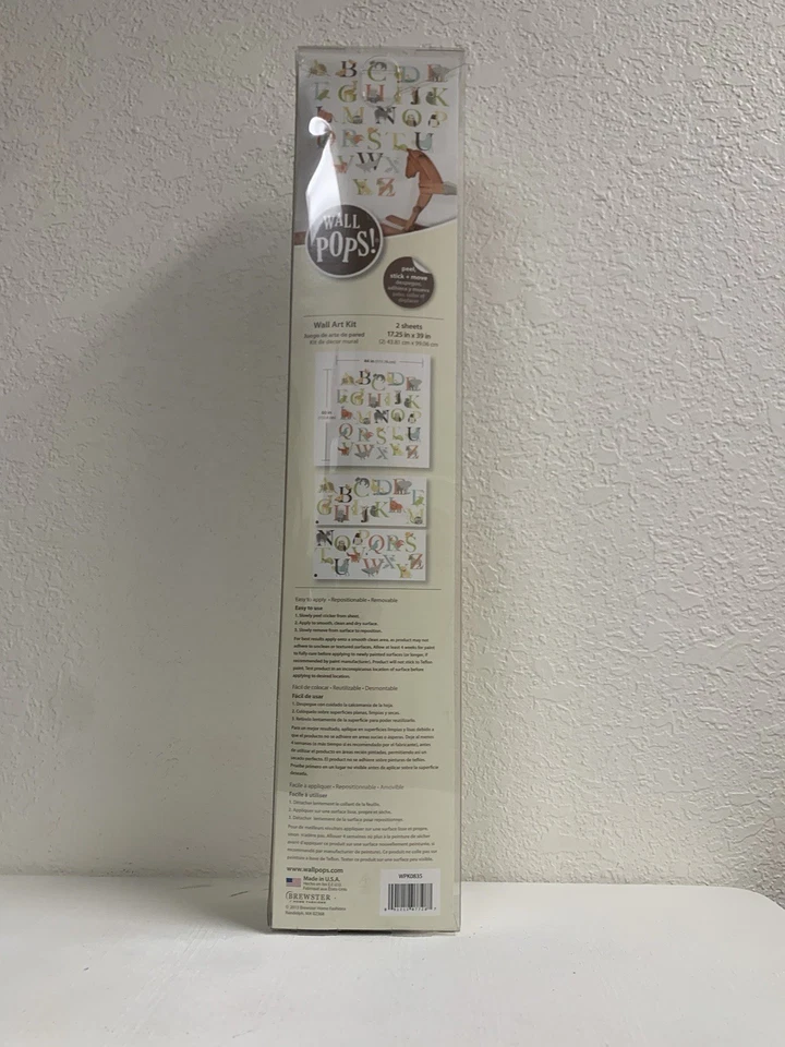 Kit de arte de pared alfabeto animales nuevo en paquete Foto 3 de 4