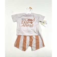 SMILEY WORLD KIDS TEE/SHORTS SET SIZE 12M