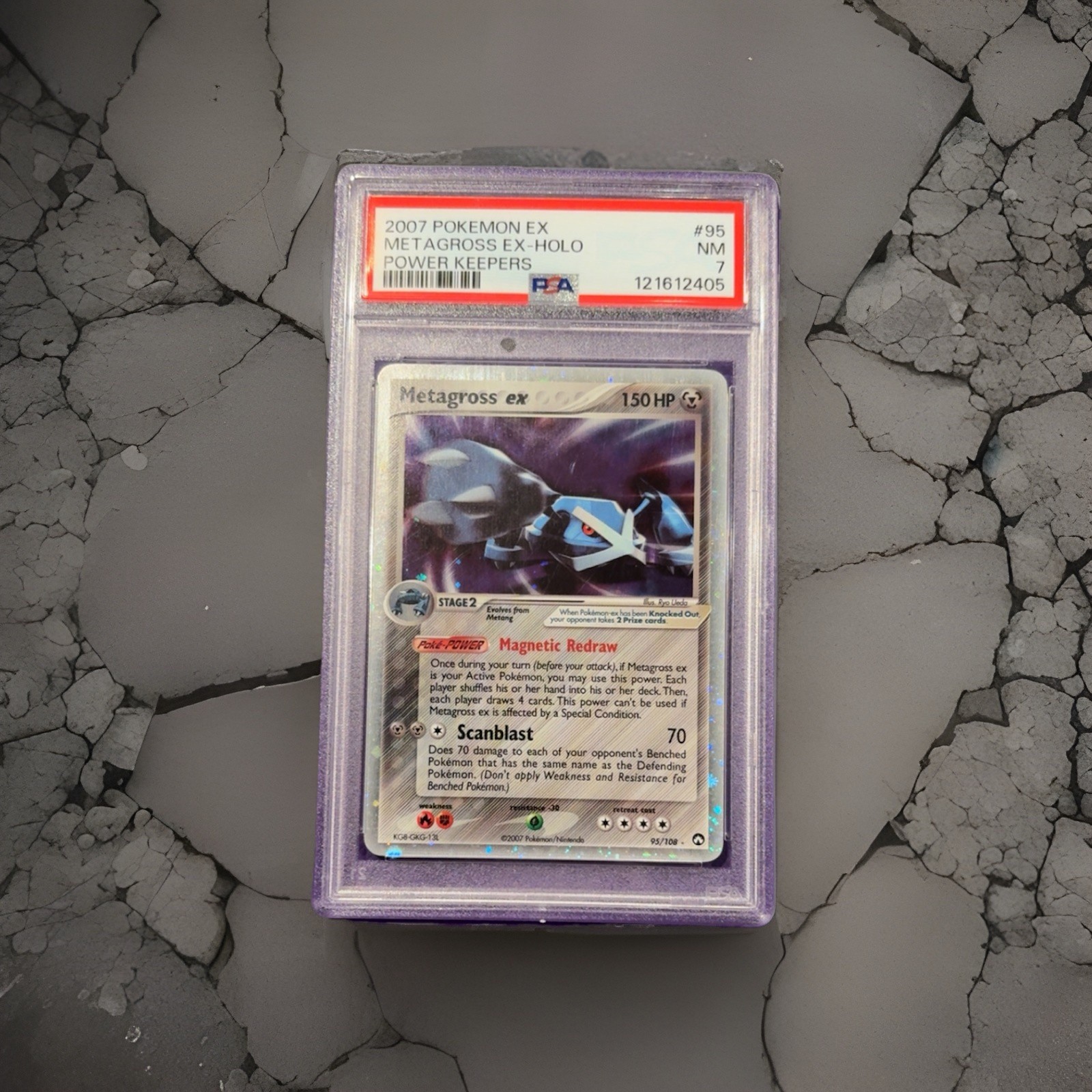 PSA 7 Metagross Ex Holo #95 2007 Pokemon Ex Power Keepers 126695083