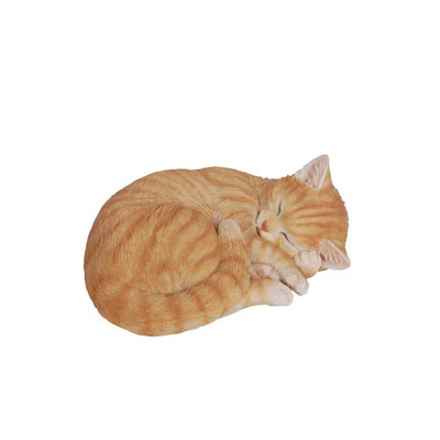 Orange Tabby Sleeping Lying Down Statue 87728-B Free Shipping