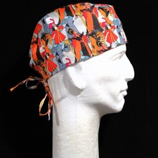 Colorful Disney Villains Theme Scrub Hat