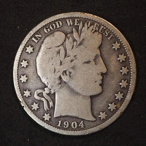 1904 **O** BARBER SILVER HALF DOLLAR ***NICE COIN!***  FREE SHIPPING! C1921