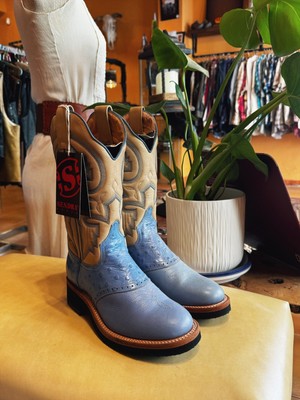 Botas Cowboy Sendra Vintage 90s Piel de Avestruz Talla 38 EU / 7.5 US Mujer