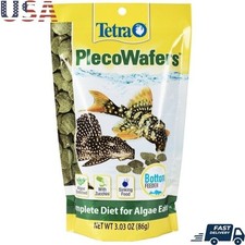 Nutritionally Balanced Fish Food Pleco Wafers Algae Eaters 3.03 Oz Sinking Diet