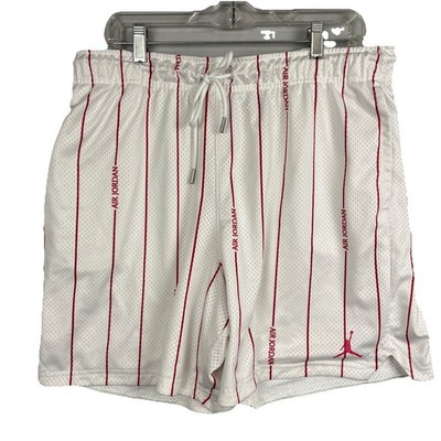 Nike Jordan Essentials Printed Mesh Basketball 7  Shorts White Red Men s XL