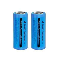 Flat Top Batteries 26650 3.7V Rechargeable Battery for Torch Flashlight